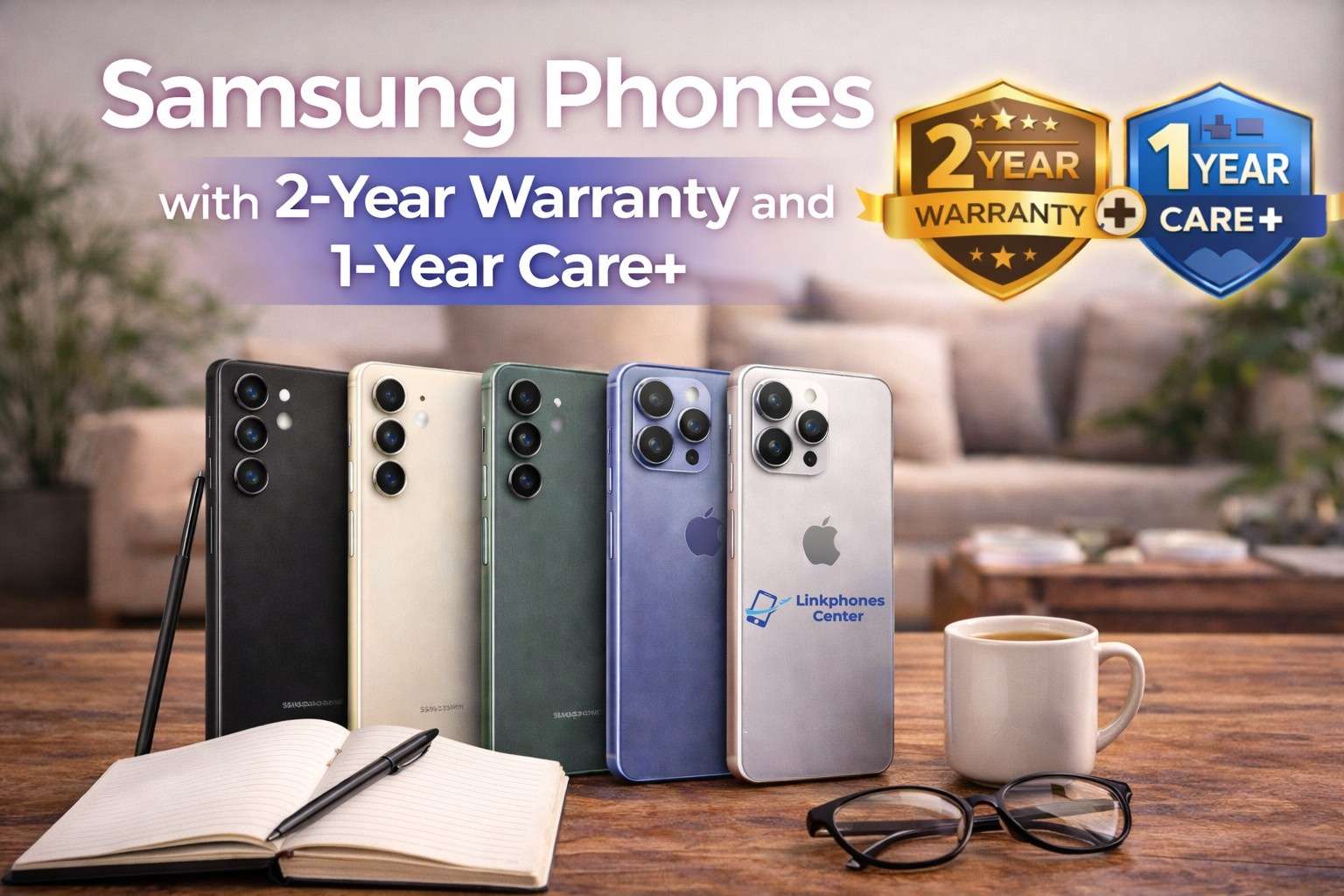 Samsung Phones with 2-Year Warranty and 1-Year Care+ to Purchase