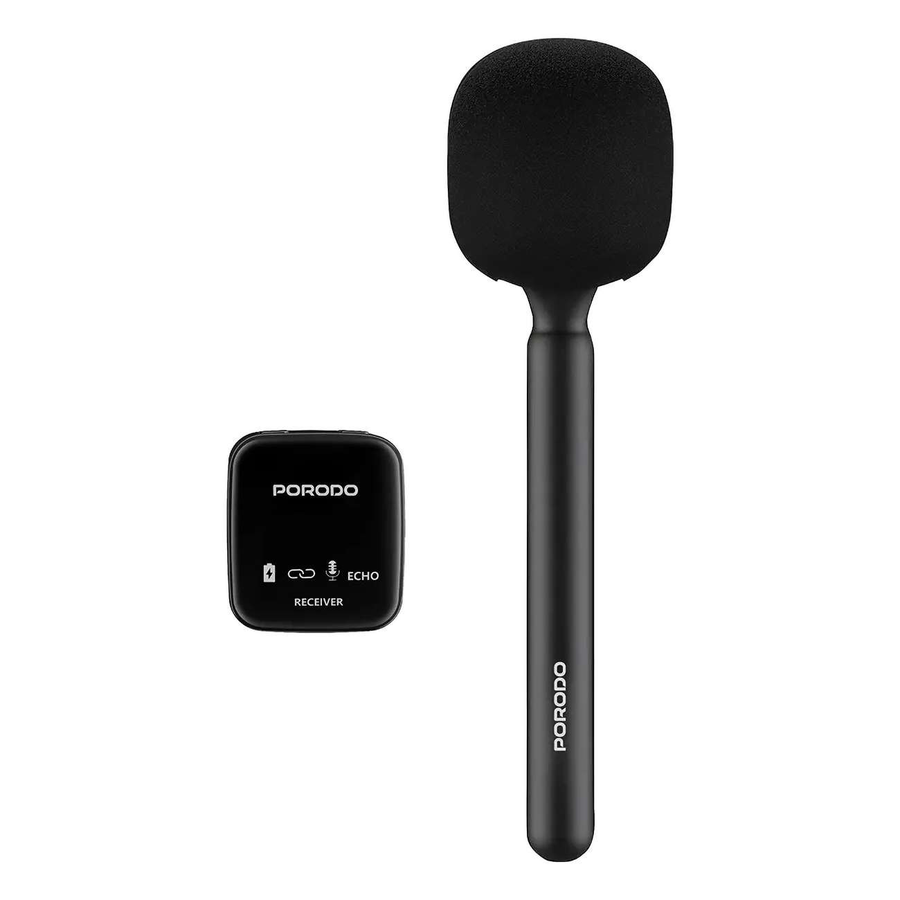 Porodo 2.4GHz BT Microphone with Transmitter & Receiver Noise Reduction - Linkphones Center
