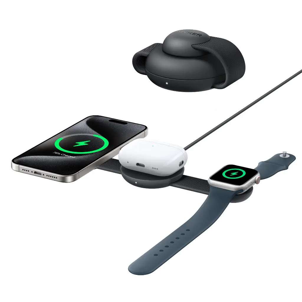 Anker Ultra-Compact 3-in-1 Qi2 Charger (MagGo Wireless Charging Station) Price in Kenya- Linkphones Center 