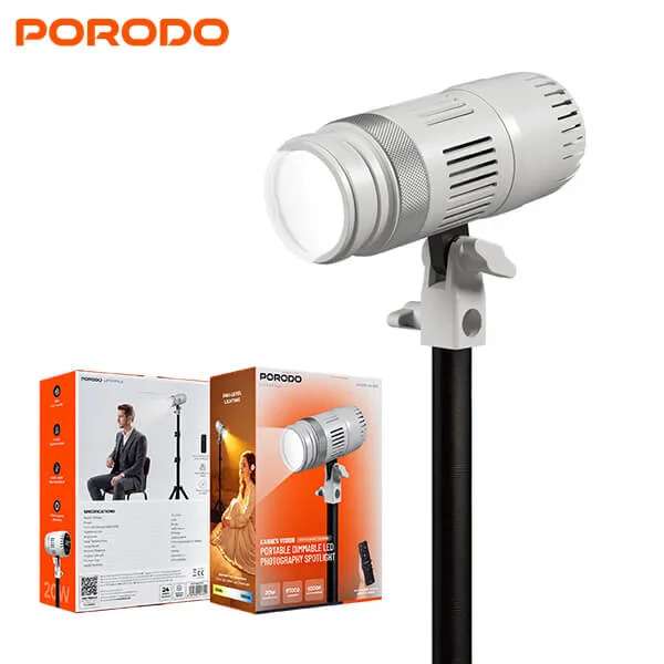 Porodo Lifestyle Cannes Vision Portable Dimmable LED Photography Spotlight Price in Kenya, Specifications & Features