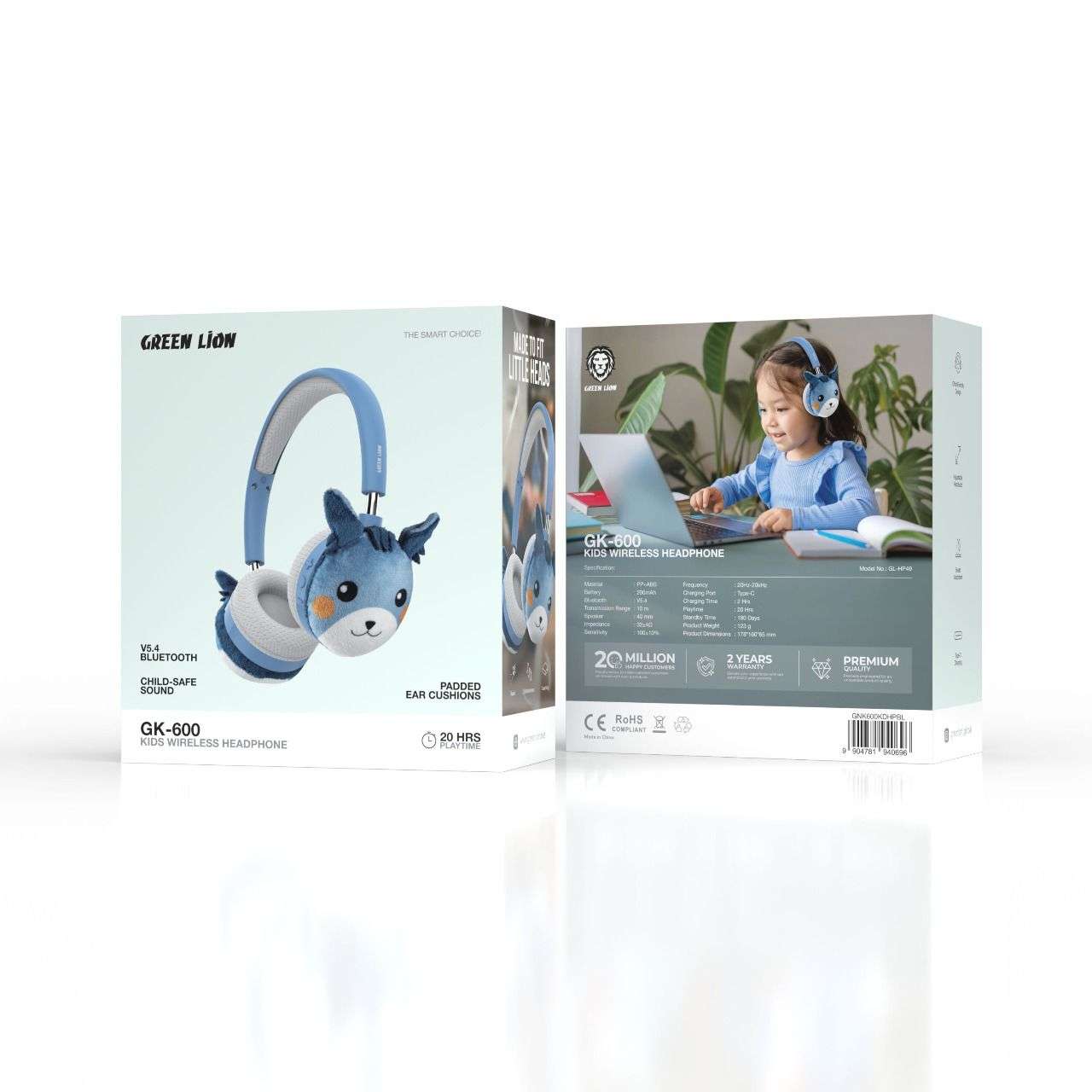 Green Lion GK-600 Kids Wireless Headphone - Linkphones Center