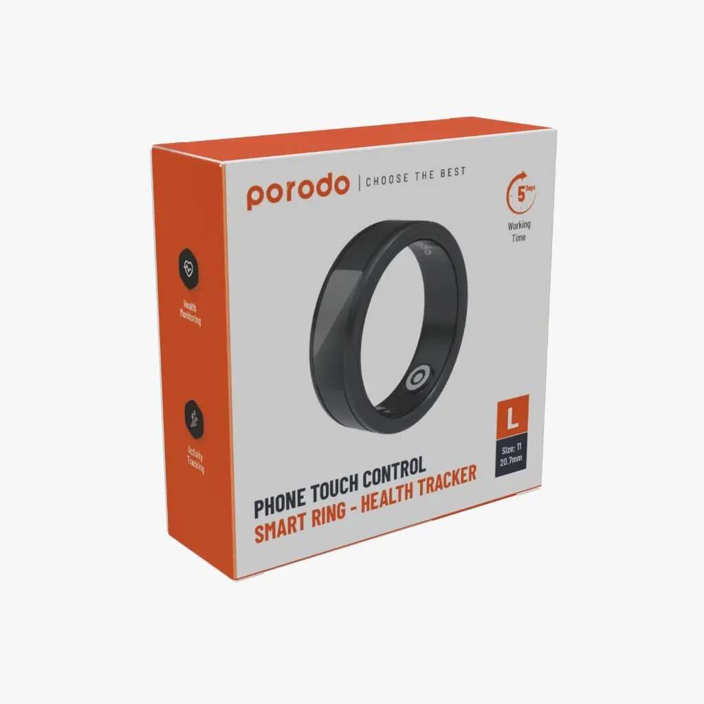 Porodo Smart Wearable Ring Size 11 with Touch Function - Linkphones Center